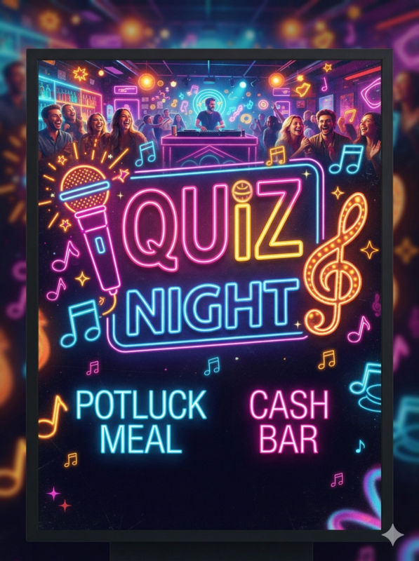 Potluck and quiz night